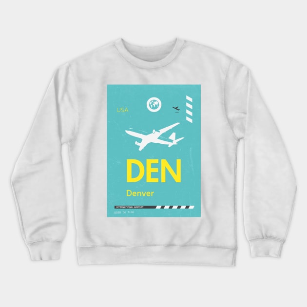 DEN Denver airport code Crewneck Sweatshirt by Woohoo